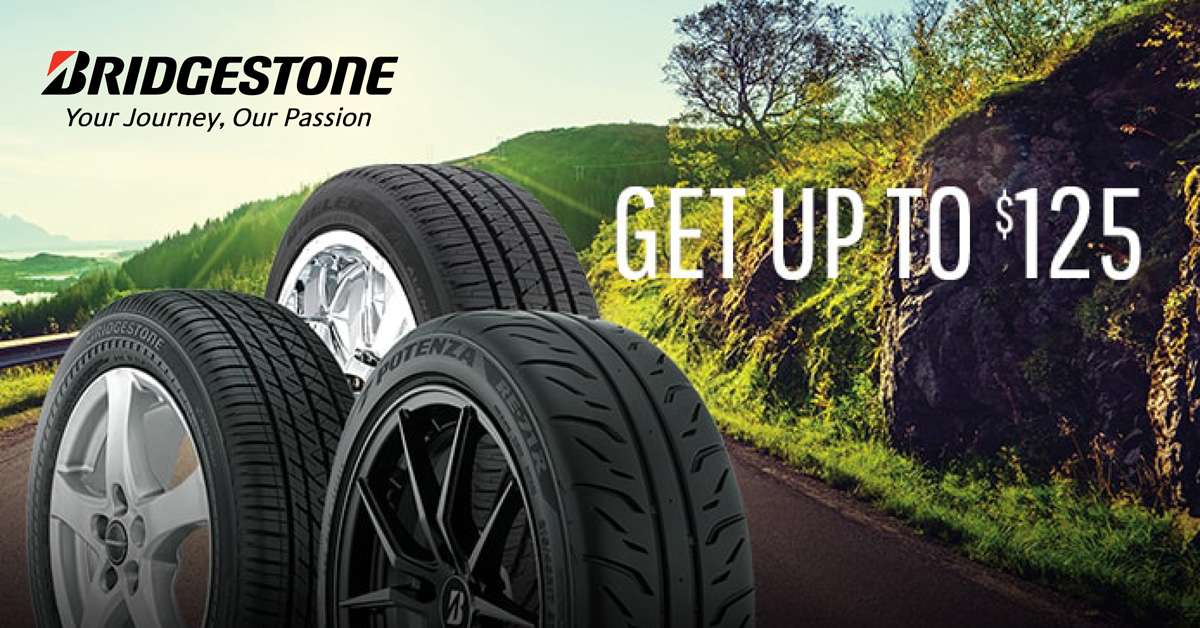 Up to $125 Bridgestone Rebate! Up to $125 Bridgestone Rebate!